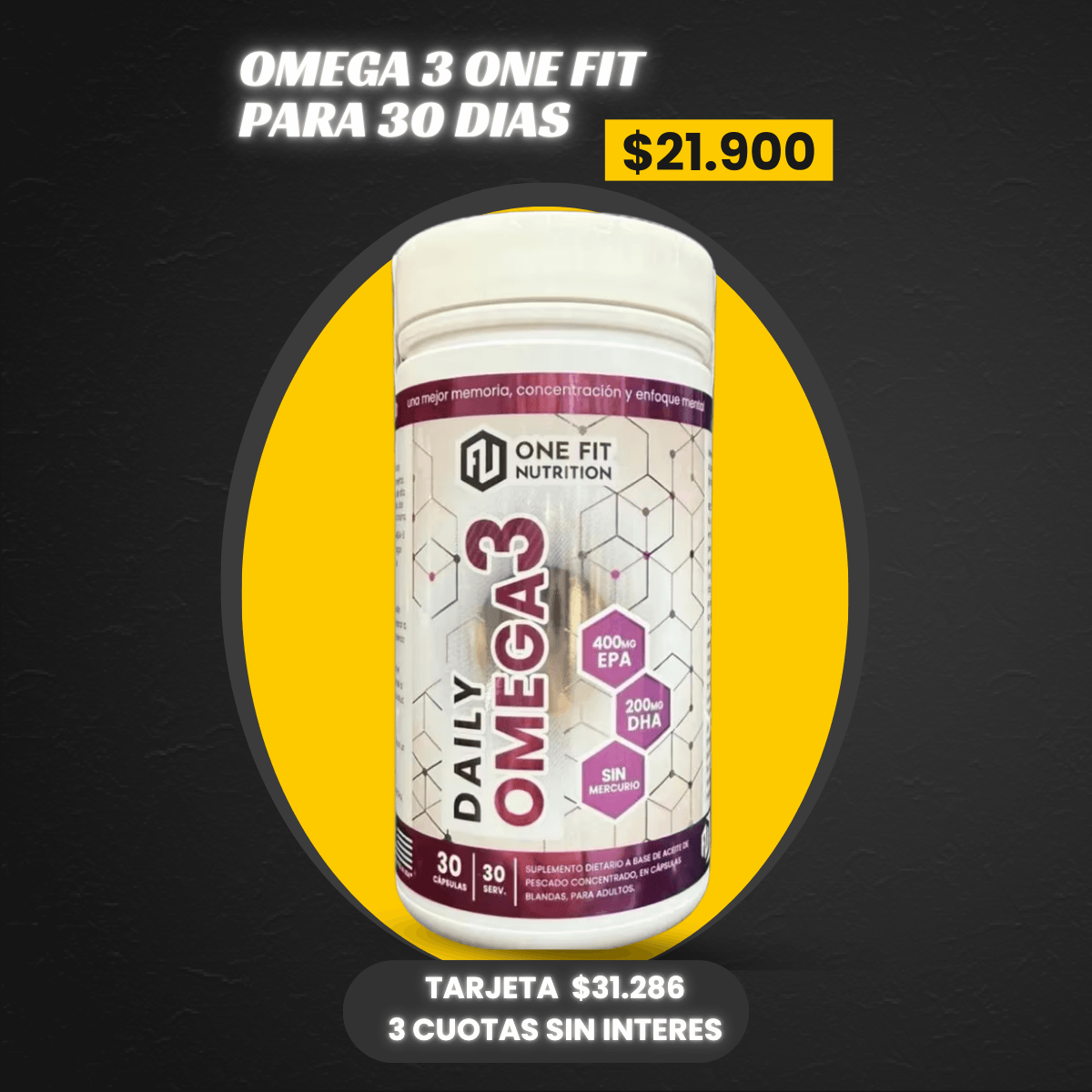 OMEGA 3 ONE FIT 30 CAPSULAS