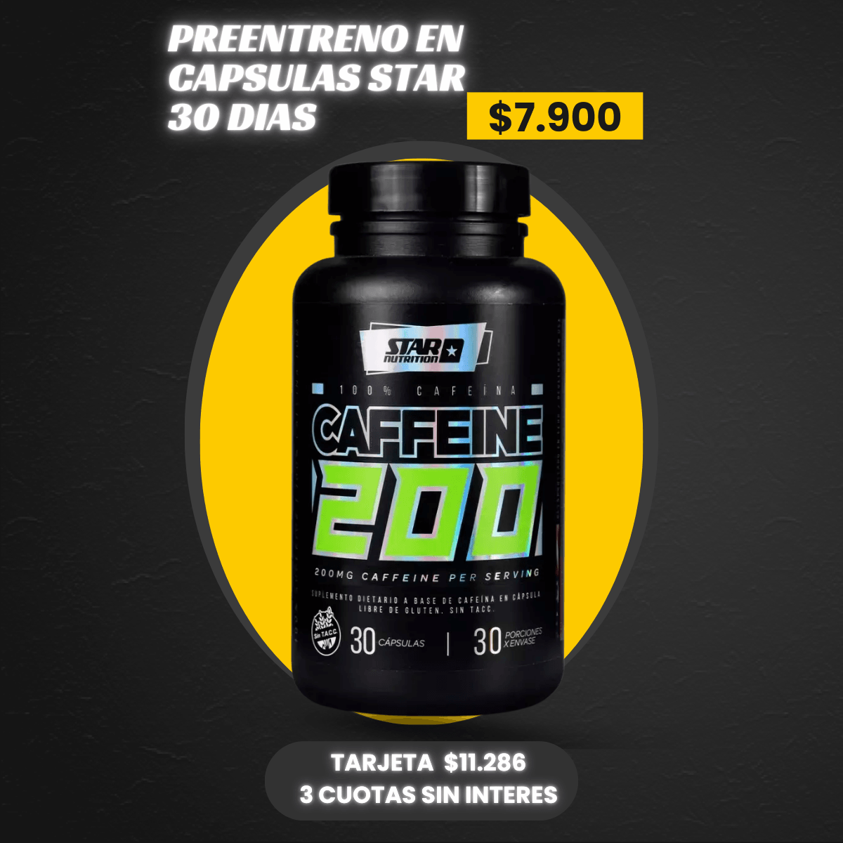 PRE ENTRENO EN CAPSULAS 3O CAPSULAS