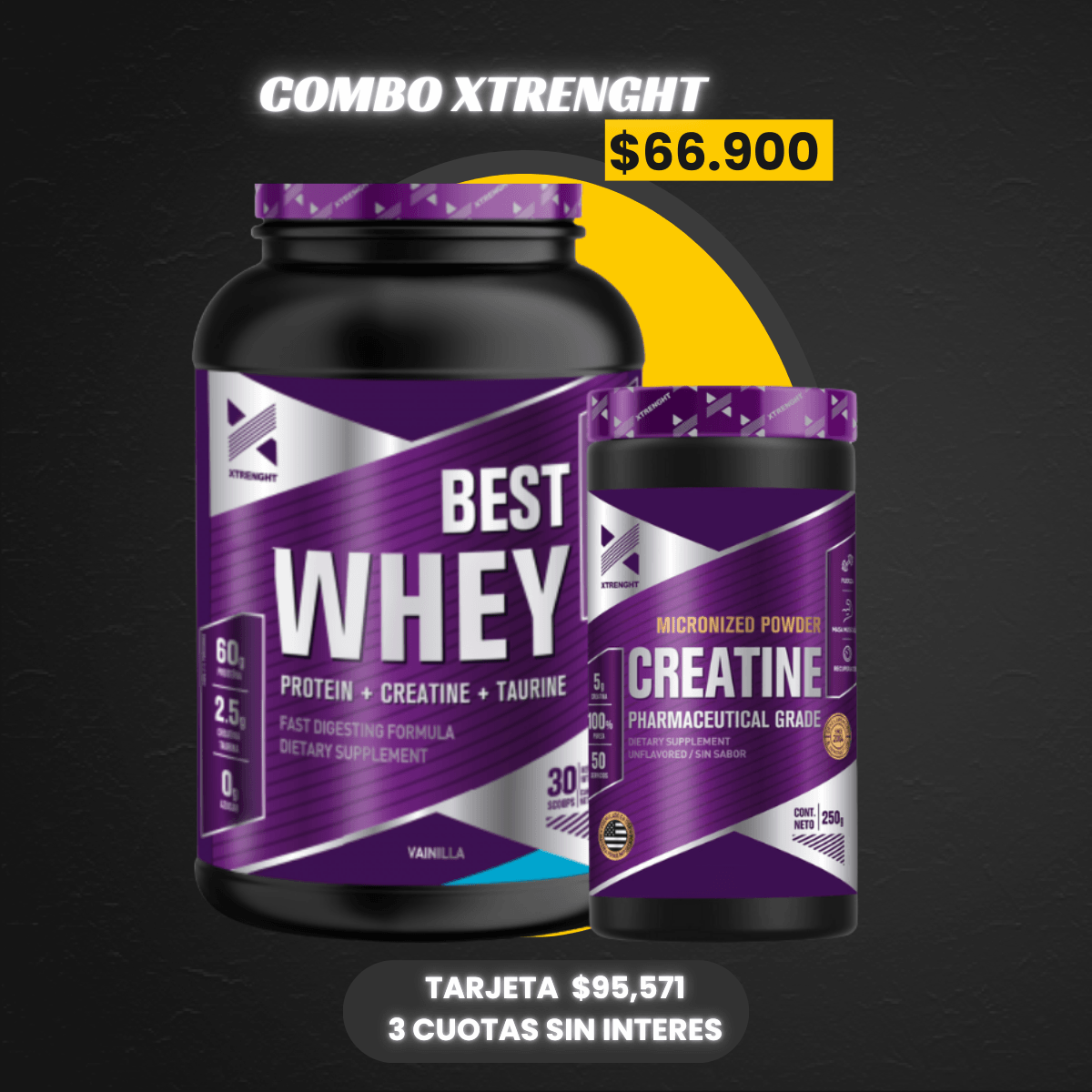 COMBO PROTEINA + CREATINA XTRENGHT