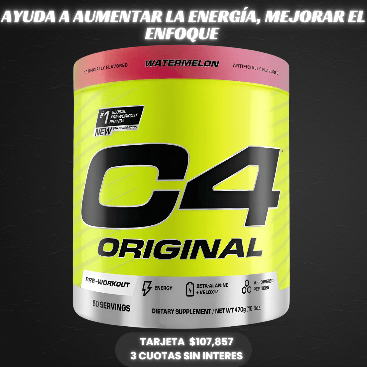 PRE ENTRENO C4 50 SERV
