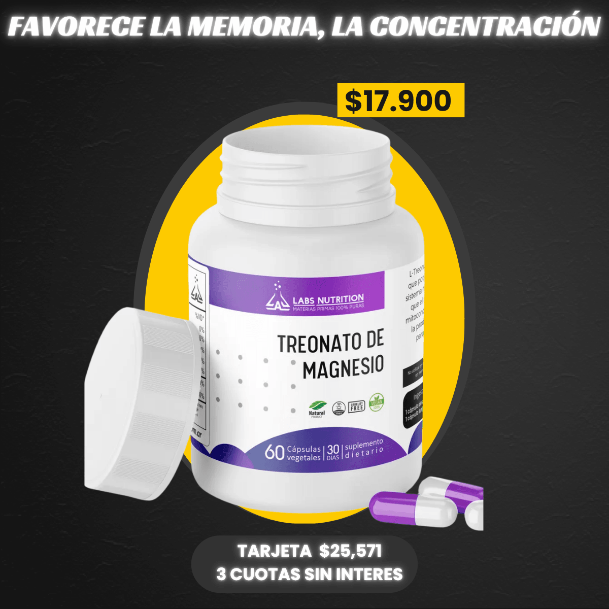 TREONATO 60 CAPS LABS NUTRITION