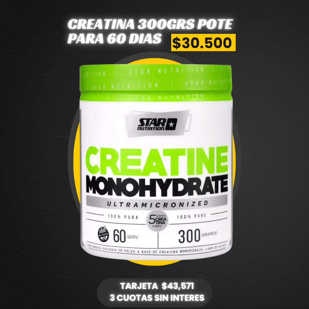 CREATINA POTE STAR 300GR