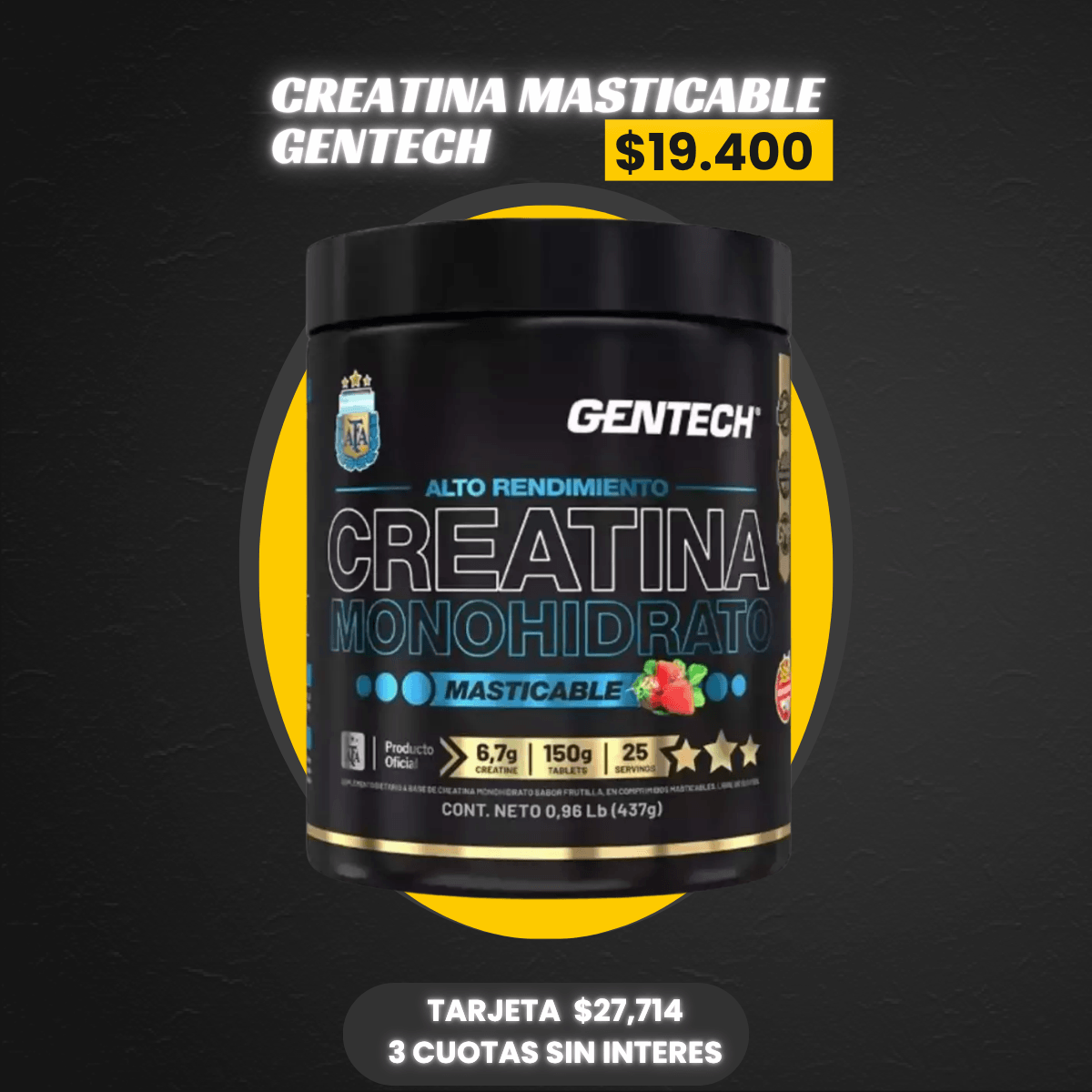 CREATINA MASTICABLE GENTECH