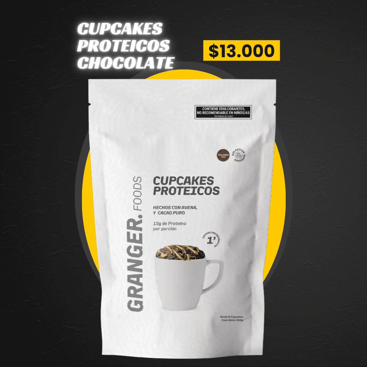 CUPCAKE PROTEICO GRANGER 360GR